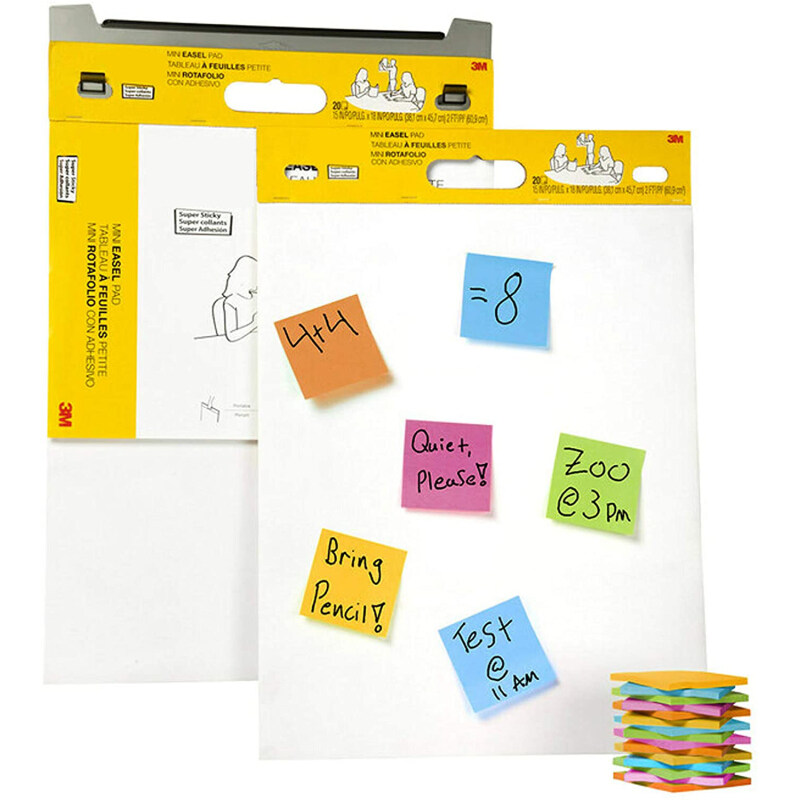 Brainstorm from Anywhere Kit, Office Essentials, Includes 2 Mini Easels, 15 Super Sticky Note Pads & 1 Easel Hanger